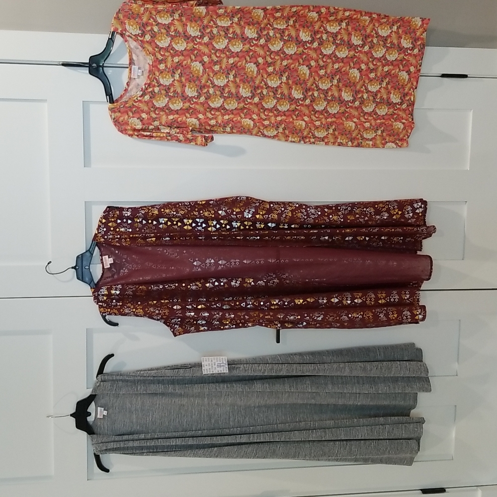 3 LuLaRoe duster/dress size XL
